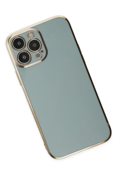 Newface iPhone 13 Pro Max Kılıf Volet Silikon - Açık Yeşil resmi