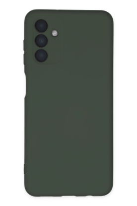 Newface Samsung Galaxy A04S Kılıf Nano içi Kadife Silikon - Koyu Yeşil resmi
