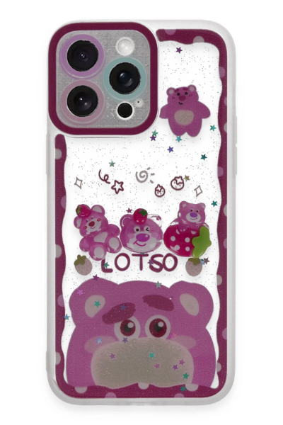Newface iPhone 14 Pro Max Kılıf Sweet Desenli Silikon Kapak - Pembe resmi