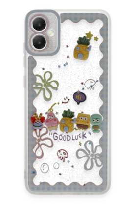 Newface Samsung Galaxy A05 Kılıf Sweet Desenli Silikon Kapak - Açık Mavi resmi