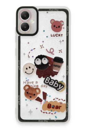 Newface Samsung Galaxy A05 Kılıf Sweet Desenli Silikon Kapak - Sarı resmi