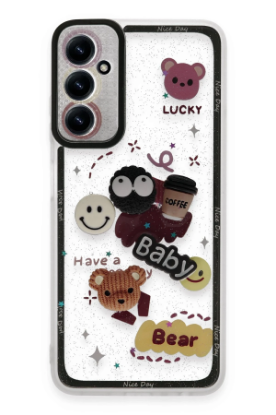 Newface Samsung Galaxy A05S Kılıf Sweet Desenli Silikon Kapak - Sarı resmi