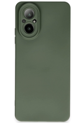 Newface Realme 12 Lite Kılıf Nano içi Kadife Silikon - Koyu Yeşil resmi