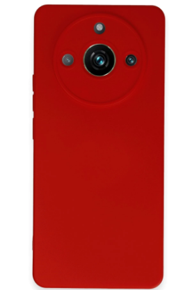 Newface Realme 11 Pro Kılıf Nano içi Kadife Silikon - Kırmızı resmi