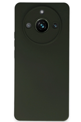 Newface Realme 11 Pro Kılıf Nano içi Kadife Silikon - Koyu Yeşil resmi
