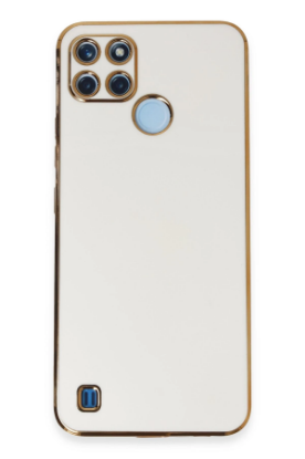 Newface Realme C25Y Kılıf Volet Silikon - Beyaz resmi