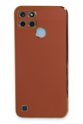 Newface Realme C25Y Kılıf Volet Silikon - Kırmızı resmi