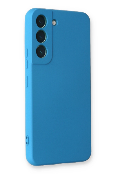 Newface Samsung Galaxy S23 Plus Kılıf Nano içi Kadife Silikon - Mavi resmi