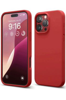 Newface iPhone 16 Pro Max Kılıf Nano içi Kadife Silikon - Kırmızı resmi