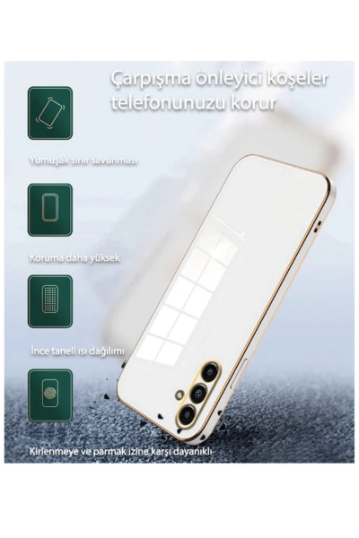 Newface Samsung Galaxy A56 Kılıf Volet Silikon - Beyaz resmi