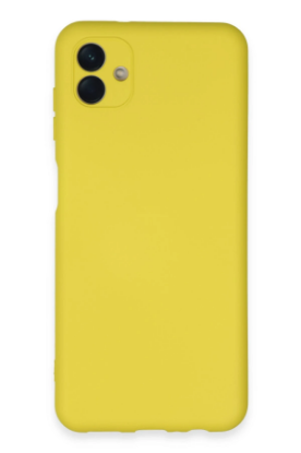 Newface Samsung Galaxy A04E Kılıf Nano içi Kadife Silikon - Sarı resmi