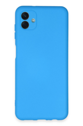 Newface Samsung Galaxy A04E Kılıf Nano içi Kadife Silikon - Mavi resmi