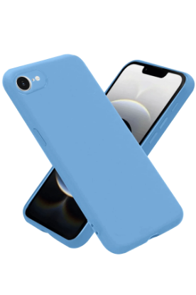 Newface iPhone 16E Kılıf Nano içi Kadife Silikon - Mavi resmi