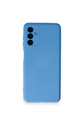 Newface Samsung Galaxy A14 4G Kılıf Nano içi Kadife Silikon - Mavi resmi