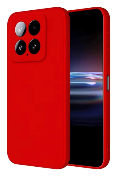 Newface Xiaomi Mi 14T Pro Kılıf Nano içi Kadife Silikon - Kırmızı resmi