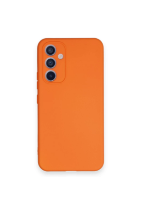 Newface Samsung Galaxy A54 5G Kılıf Nano içi Kadife Silikon - Turuncu resmi