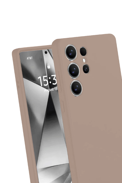 Newface Samsung Galaxy S25 Ultra Kılıf Nano içi Kadife Silikon - Pudra resmi