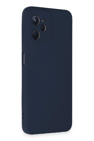 Newface Realme C35 Kılıf Nano içi Kadife Silikon - Lacivert resmi