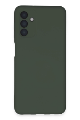 Newface Samsung Galaxy A24 4G Kılıf Nano içi Kadife Silikon - Koyu Yeşil resmi
