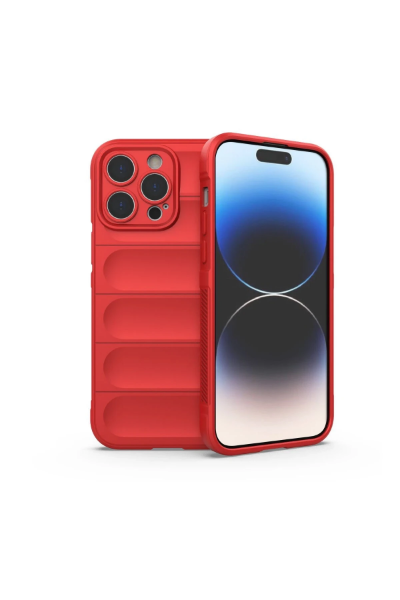 Newface iPhone 15 Pro Max Kılıf Optimum Silikon - Kırmızı resmi