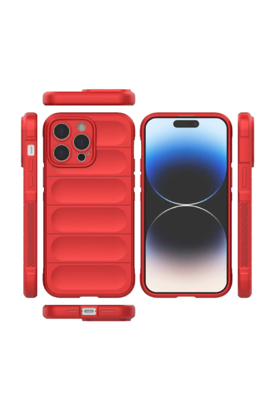 Newface iPhone 15 Pro Max Kılıf Optimum Silikon - Kırmızı resmi