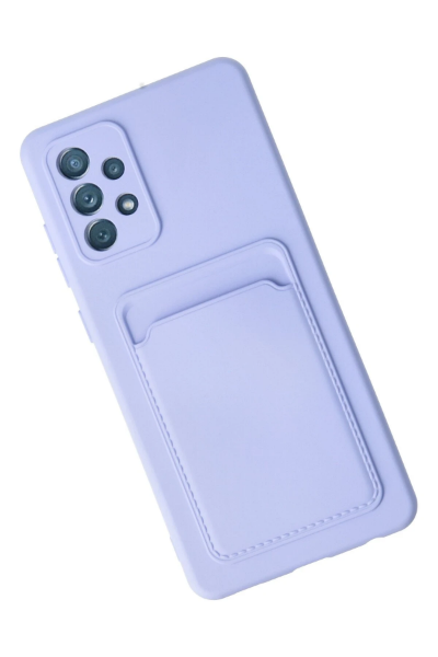 Newface Samsung Galaxy A52 Kılıf Kelvin Kartvizitli Silikon - Lila resmi