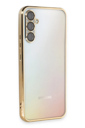 Newface Samsung Galaxy A54 5G Kılıf Razer Lensli Silikon - Gold resmi