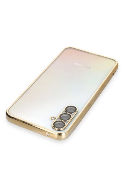 Newface Samsung Galaxy A54 5G Kılıf Razer Lensli Silikon - Gold resmi