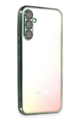 Newface Samsung Galaxy A54 5G Kılıf Razer Lensli Silikon - Yeşil resmi