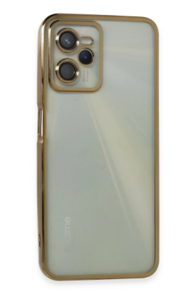Newface Realme C35 Kılıf Razer Lensli Silikon - Gold resmi