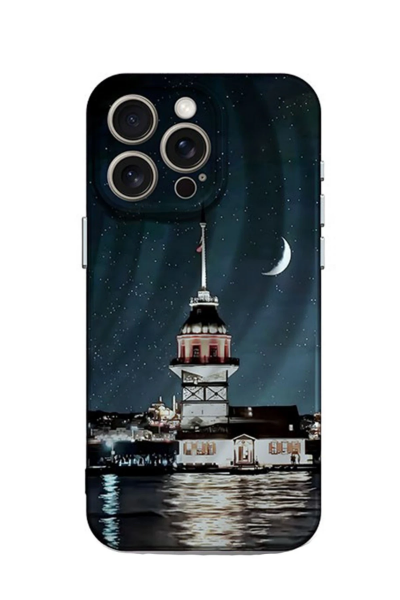 Newface iPhone 15 Pro Max Kılıf Crew Desenli Kapak - Kız Kulesi resmi