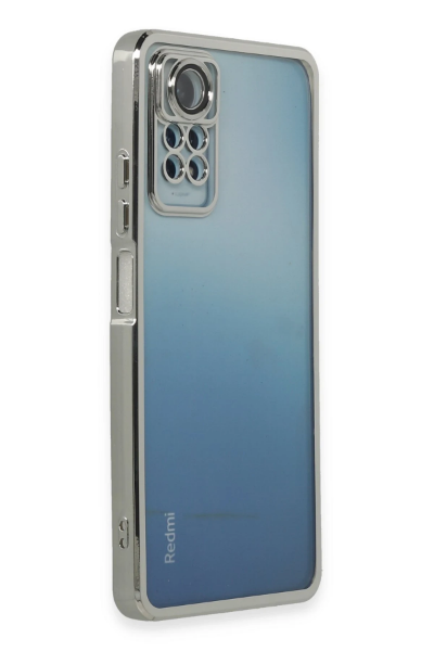 Newface Xiaomi Redmi Note 12 Pro 4G Kılıf Razer Lensli Silikon - Gümüş resmi