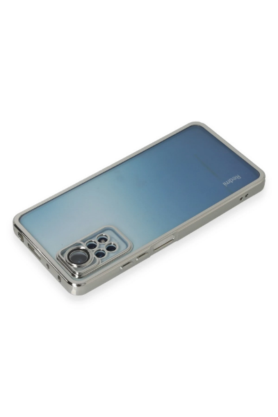 Newface Xiaomi Redmi Note 12 Pro 4G Kılıf Razer Lensli Silikon - Gümüş resmi