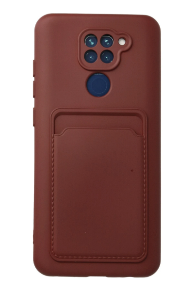 Newface Xiaomi Redmi Note 9 Kılıf Kelvin Kartvizitli Silikon - Bordo resmi