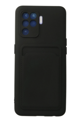 Newface Oppo Reno 5 Lite Kılıf Kelvin Kartvizitli Silikon - Siyah resmi