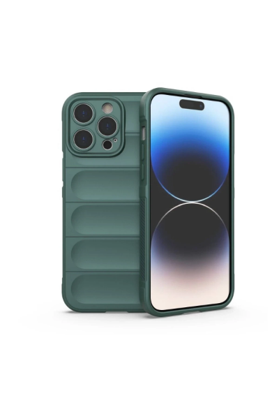 Newface iPhone 16 Pro Kılıf Optimum Silikon - Koyu Yeşil resmi