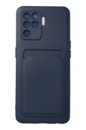 Newface Oppo Reno 5 Lite Kılıf Kelvin Kartvizitli Silikon - Lacivert resmi