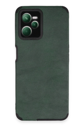 Newface Realme C35 Kılıf Loop Deri Silikon - Yeşil resmi