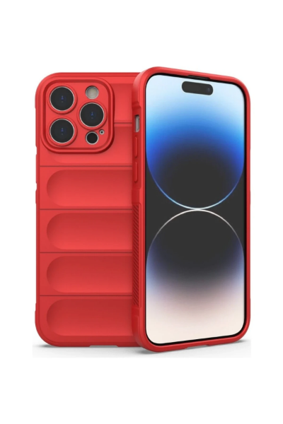 Newface iPhone 16 Pro Max Kılıf Optimum Silikon - Kırmızı resmi