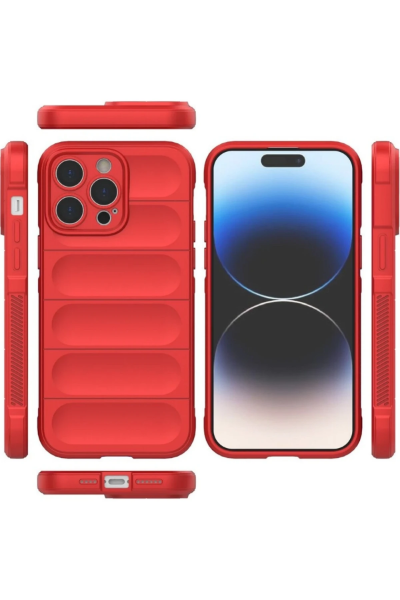 Newface iPhone 16 Pro Max Kılıf Optimum Silikon - Kırmızı resmi