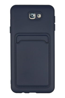 Newface Samsung Galaxy J7 Prime Kılıf Kelvin Kartvizitli Silikon - Lacivert resmi