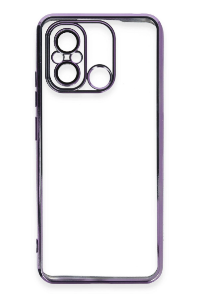 Newface Xiaomi Redmi 12C Kılıf Razer Lensli Silikon - Mor resmi