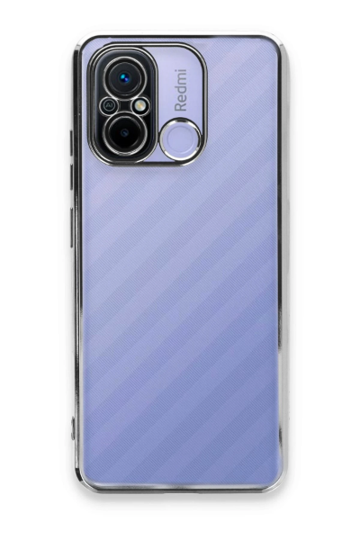 Newface Xiaomi Redmi 12C Kılıf Razer Lensli Silikon - Gümüş resmi