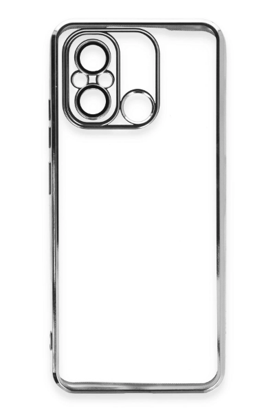 Newface Xiaomi Redmi 12C Kılıf Razer Lensli Silikon - Gümüş resmi