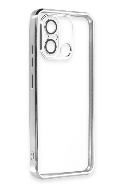 Newface Xiaomi Redmi 12C Kılıf Razer Lensli Silikon - Gümüş resmi