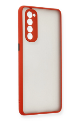Newface Oppo Reno 4 Pro Kılıf Montreal Silikon Kapak - Kırmızı resmi