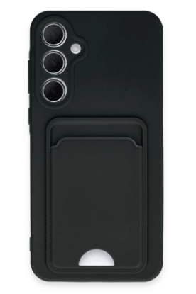 Newface Samsung Galaxy A35 5G Kılıf Kelvin Kartvizitli Silikon - Siyah resmi