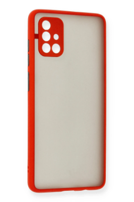 Newface Samsung Galaxy A71 Kılıf Montreal Silikon Kapak - Kırmızı resmi