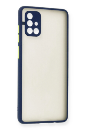 Newface Samsung Galaxy A71 Kılıf Montreal Silikon Kapak - Lacivert resmi