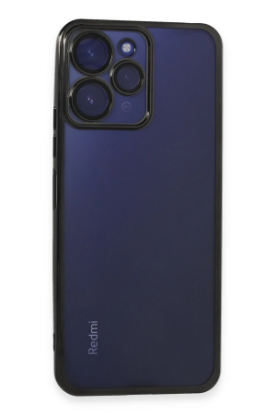 Newface Xiaomi Redmi 12 Kılıf Razer Lensli Silikon - Siyah resmi